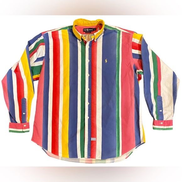 Ralph Lauren Other - Ralph Lauren Shirt Mens XL Long Sleeve Button Down Color Block Vintage